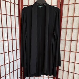 Lauren Black Open Front Cardigan size 2X